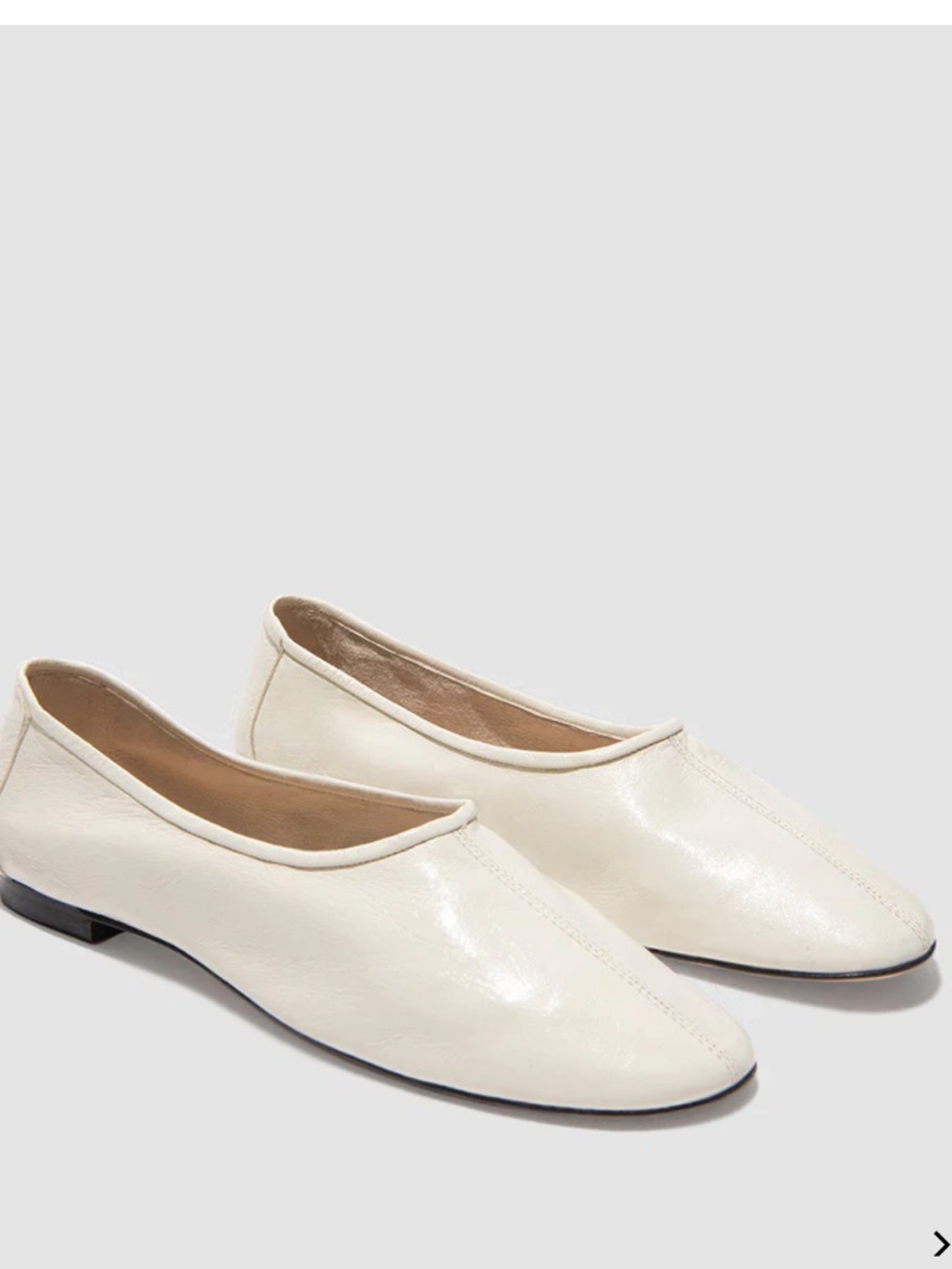 BY FAR - PRUDENCE - WHITE FLAT - SIZE 38